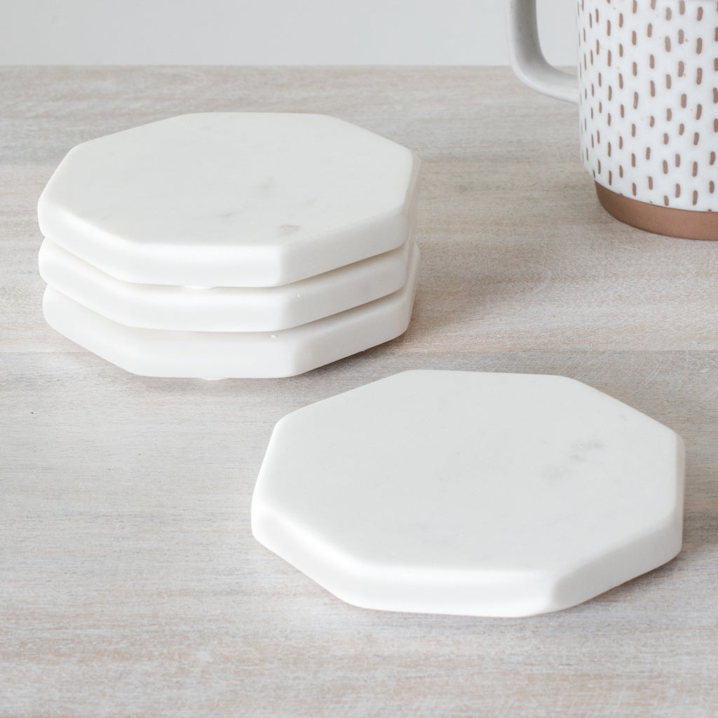 MARBLE OCTAGON COASTERS