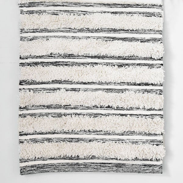 GREY & WHITE STRIPE RUG 24 x 36