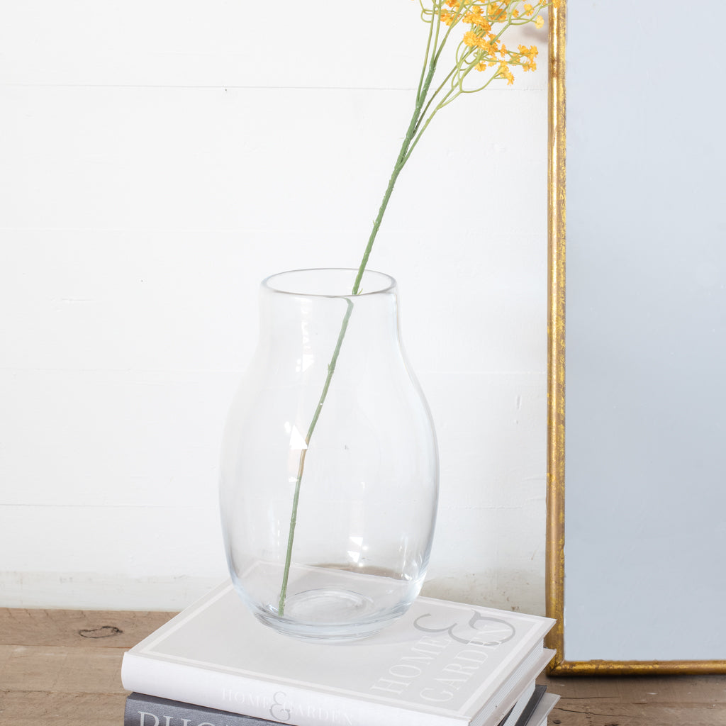 11" CLEAR WIDEMOUTH VASE